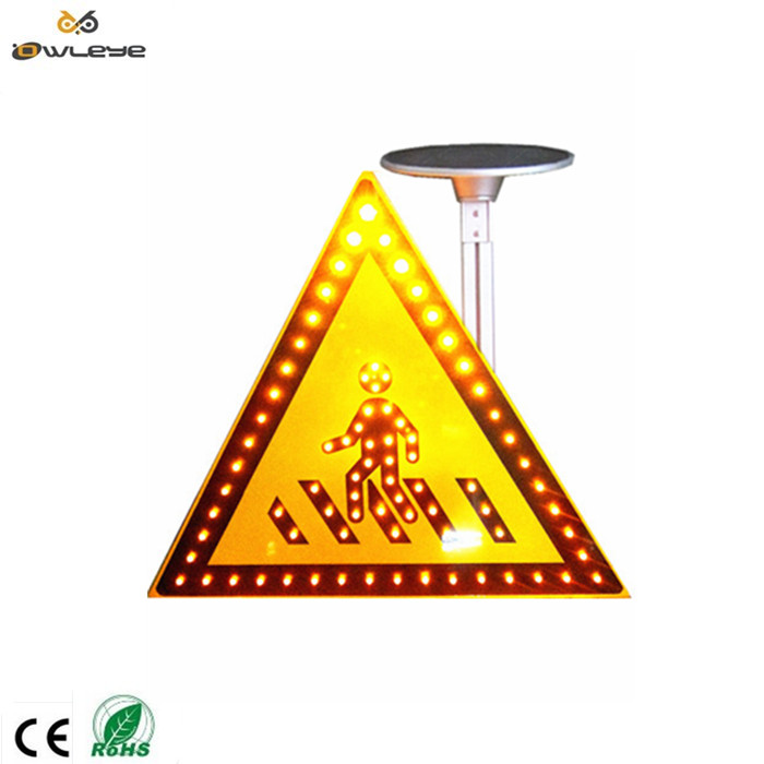 Solar Pedestrian Notice Children School Signal Led Illuminated Traffic Sign Board